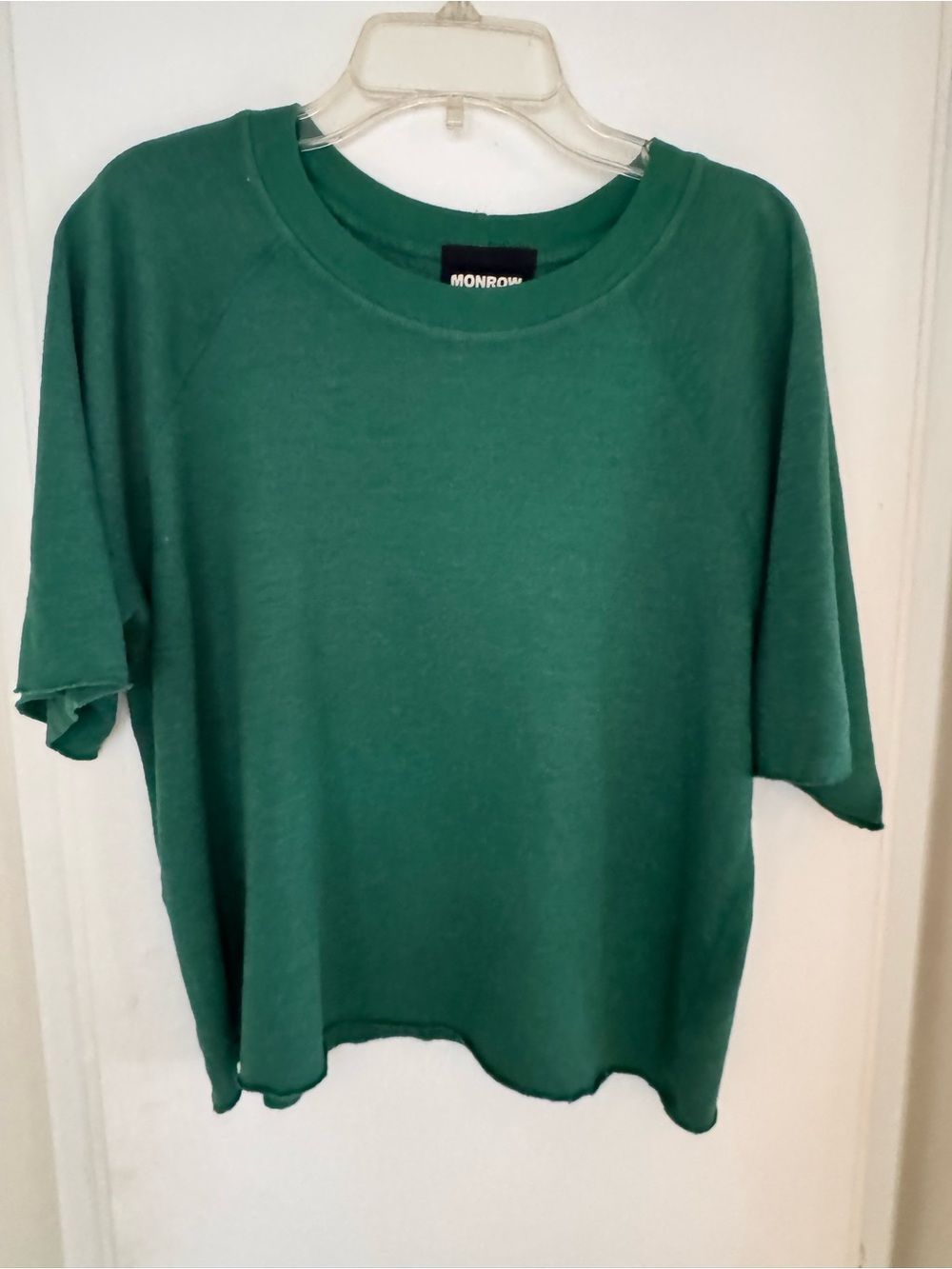 Monrow Emerald Green Short Sleeve Boxy Tee